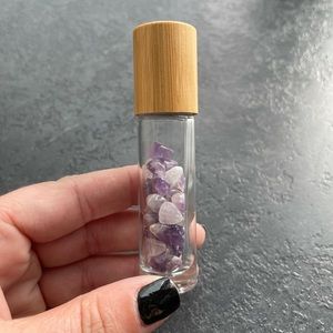 Roller Bottle with Amethyst Gems